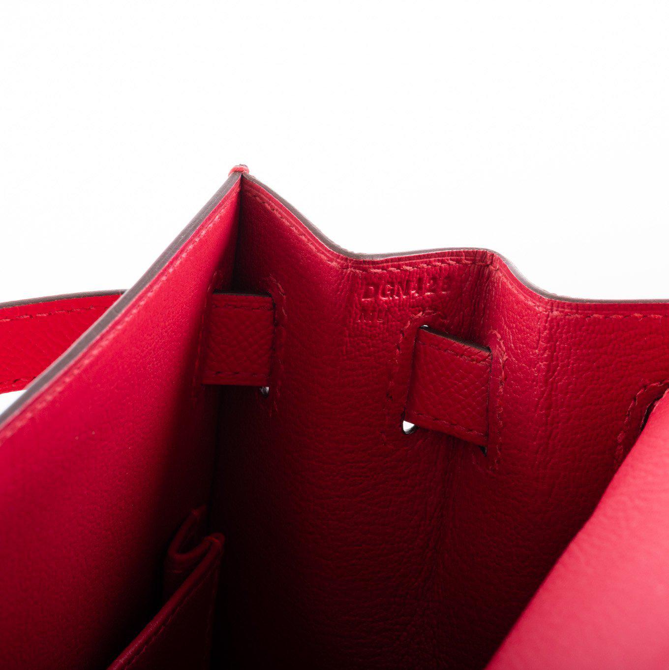 Hermes Kelly 28 Sellier Rose Extreme Epsom leather Palladium Hardware - 2019, D