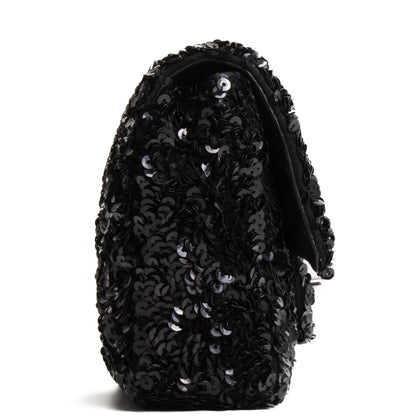 CHANEL Sequin Mini Flap Bag - Black