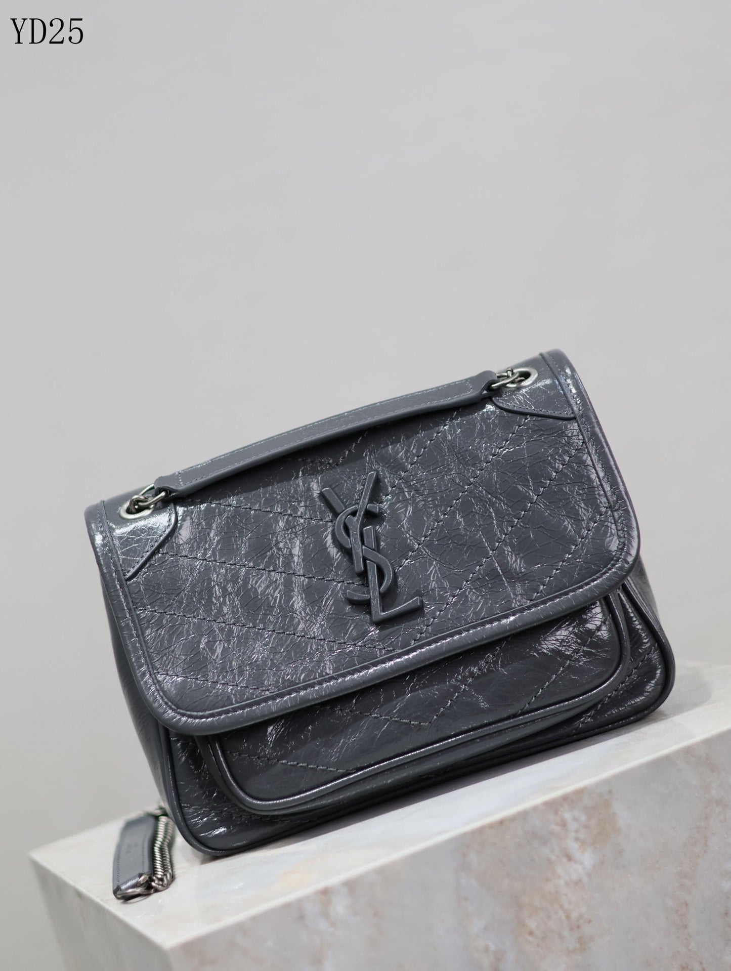 Niki Medium Patent Leather Shoulder Bag