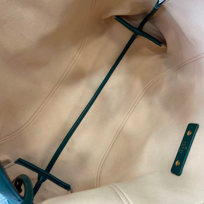 Softbit Style Deep Green Grained Leather Shoulder Bag