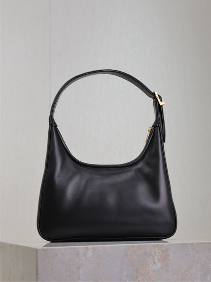 Black Leather Shoulder Bag