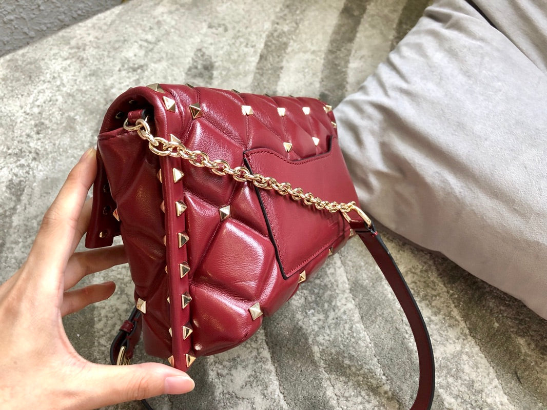 Roman Stud Maxi Quilted Leather Shoulder Bag – Effortless Luxury & Bold Elegance