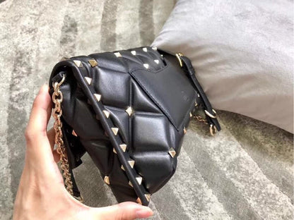 Roman Stud Maxi Quilted Leather Shoulder Bag – Effortless Luxury & Bold Elegance
