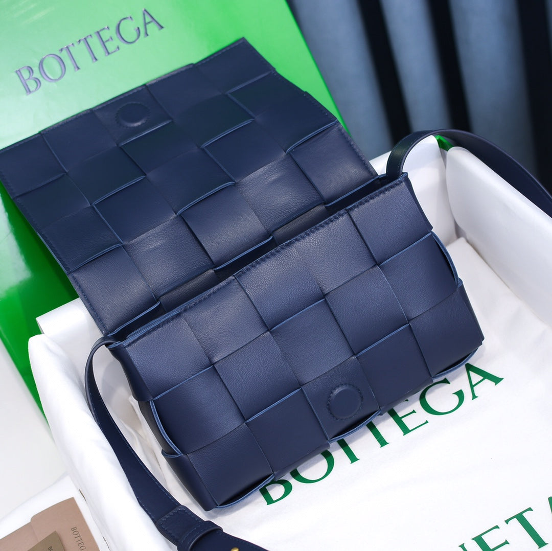 Cassette-Style Woven Shoulder Bag