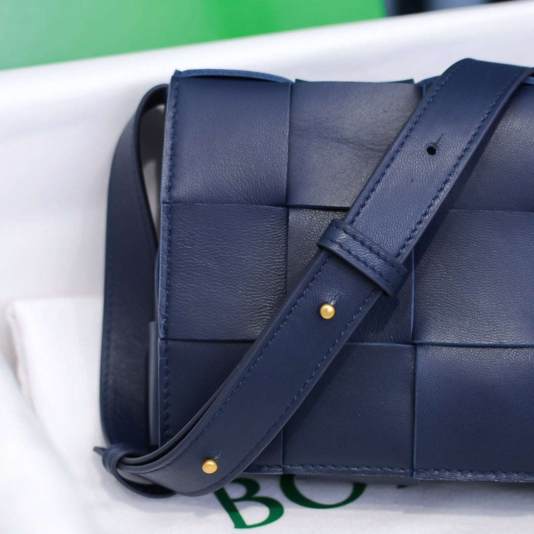 Cassette-Style Woven Shoulder Bag