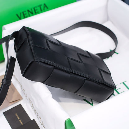 Cassette-Style Woven Shoulder Bag