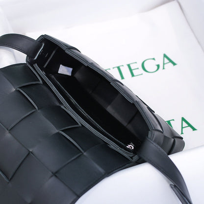 Cassette-Style Woven Shoulder Bag