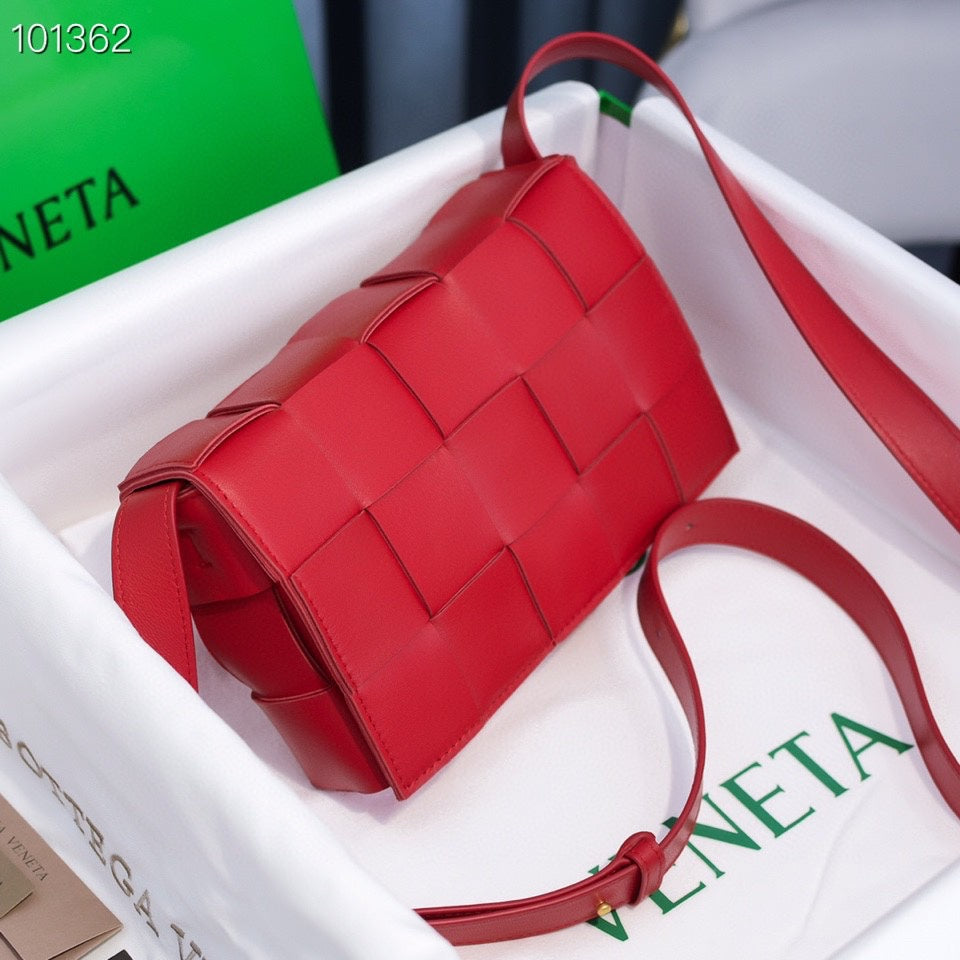 Cassette-Style Woven Shoulder Bag