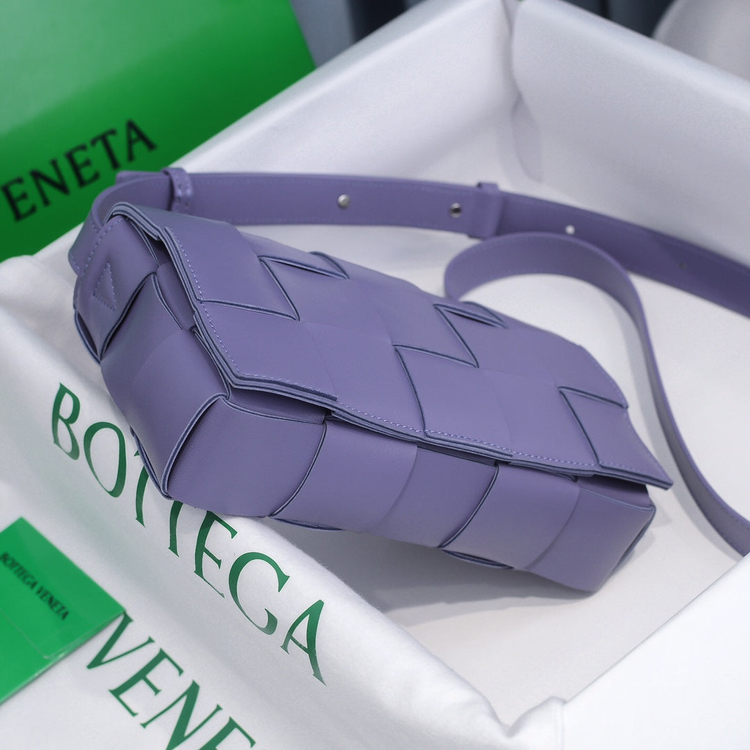 Cassette-Style Woven Shoulder Bag