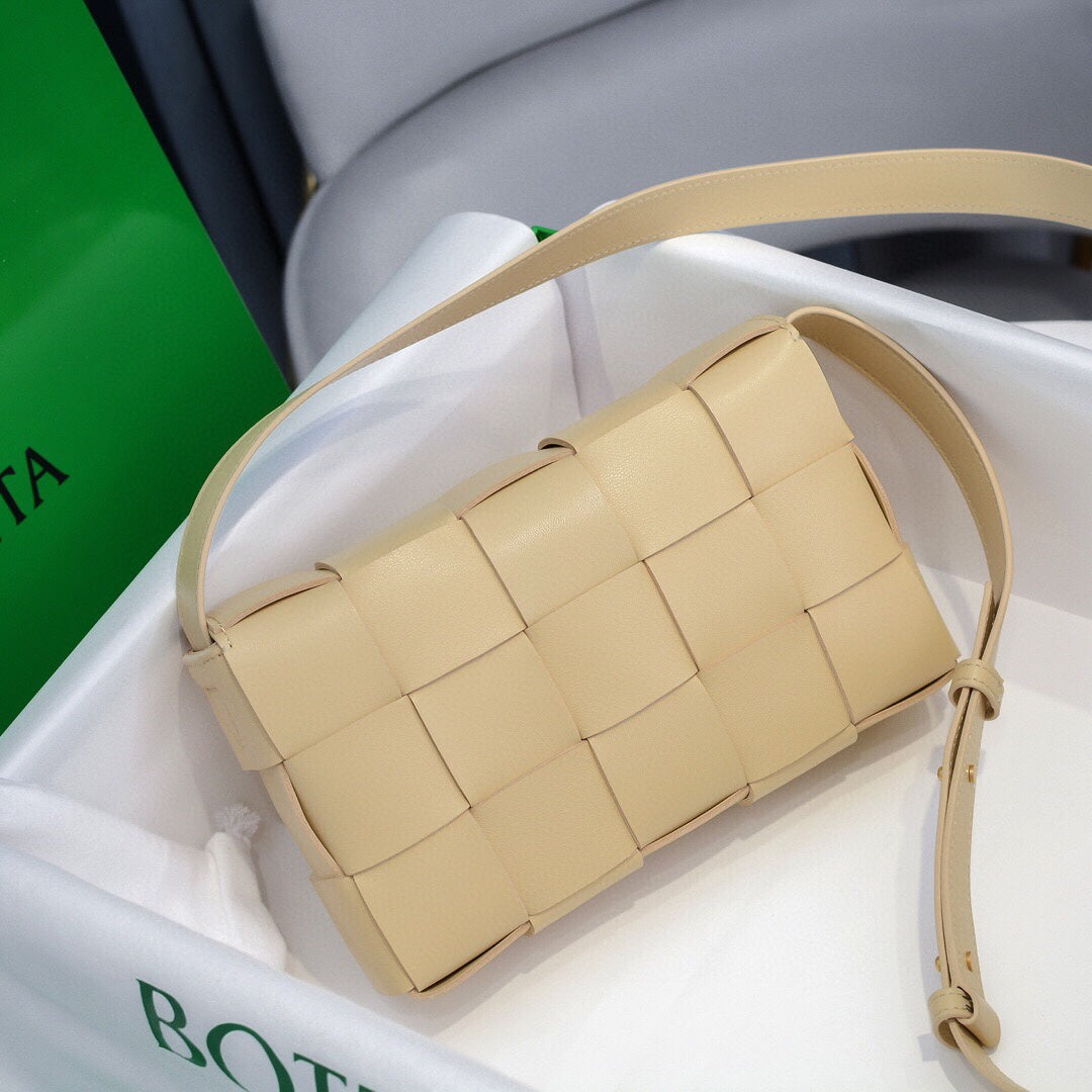 Cassette-Style Woven Shoulder Bag