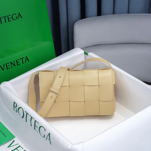 Cassette-Style Woven Shoulder Bag