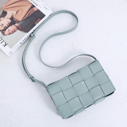 Cassette-Style Woven Shoulder Bag