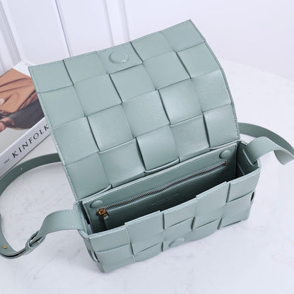 Cassette-Style Woven Shoulder Bag