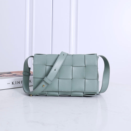 Cassette-Style Woven Shoulder Bag