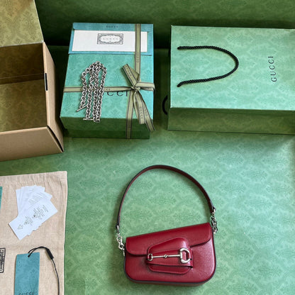 Horsebit 1955 Leather Mini Chain Shoulder Bag