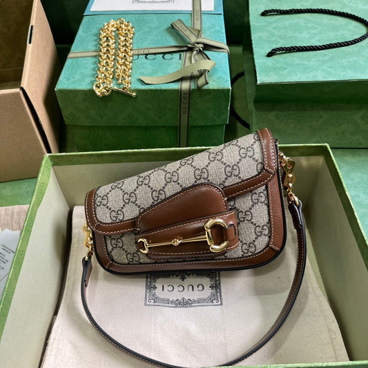 Horsebit 1955 Leather Mini Chain Shoulder Bag