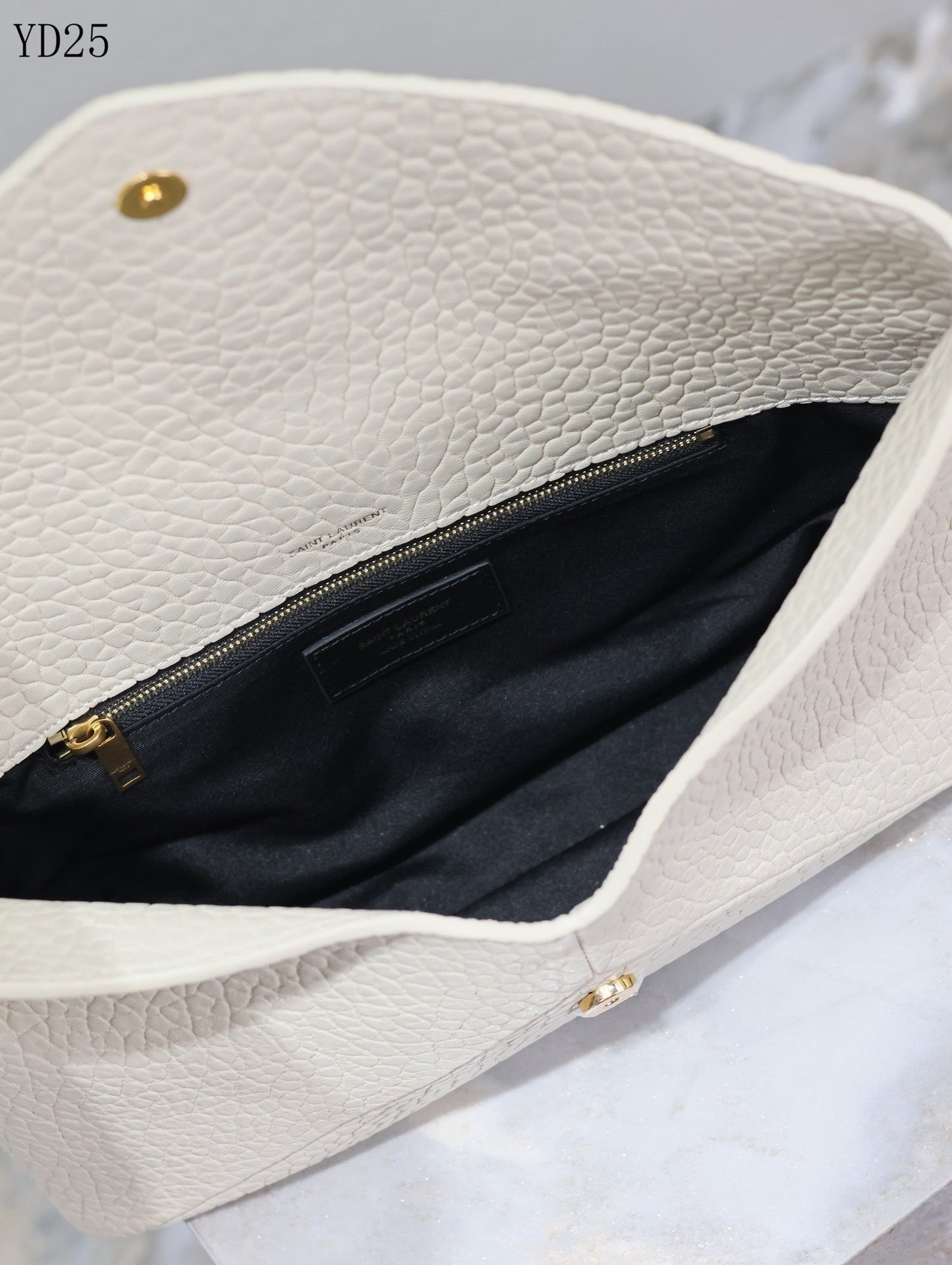 Grainy Leather Clutch Bag