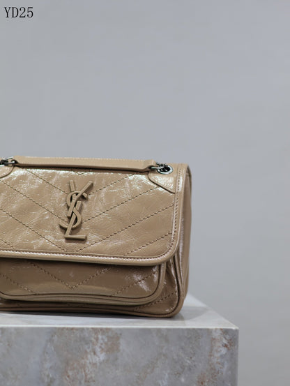 Niki Medium Patent Leather Shoulder Bag
