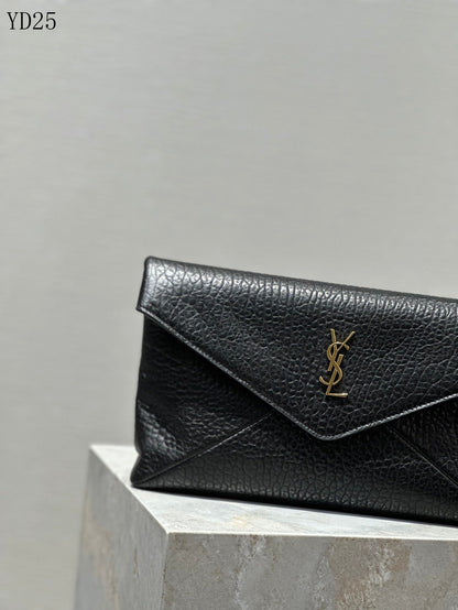 Grainy Leather Clutch Bag