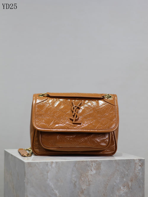 Niki Medium Patent Leather Shoulder Bag