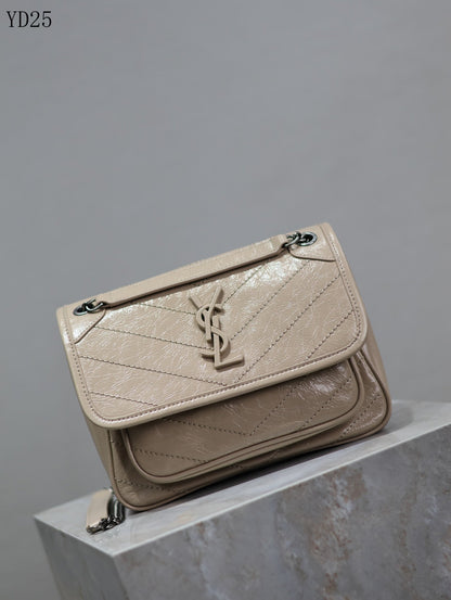 Niki Medium Patent Leather Shoulder Bag