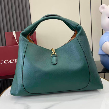 Softbit Style Deep Green Grained Leather Shoulder Bag