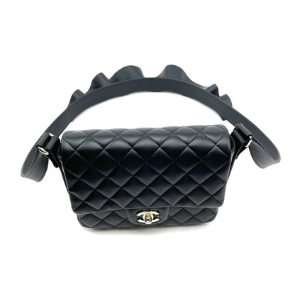CHANEL Calfskin Quilted Bolero De Chanel Flap Bag Black