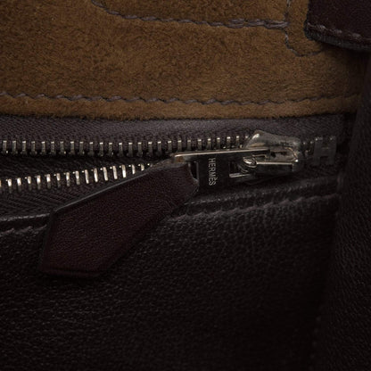 Hermes Teddy Shearling Kelly 35cm Palladium Hardware
