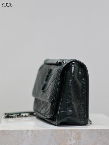 Niki Medium Patent Leather Shoulder Bag