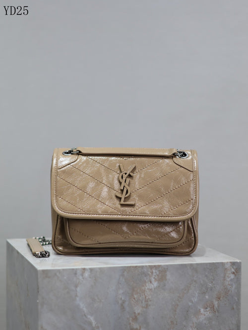Niki Medium Patent Leather Shoulder Bag