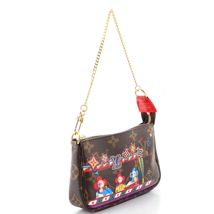 Louis Vuitton Mini Pochette Accessoires Limited Edition Vivienne Xmas Monogram Canvas