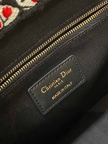 Canvas Mini Tote Bag with Leather Trim