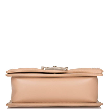 Chanel Camel Quilted Lambskin Small Boy Bag Light Gold Hardware-Payment 2