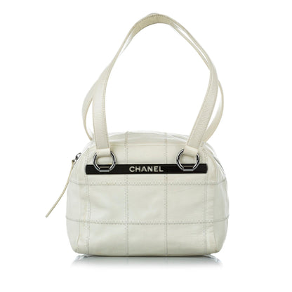 Chanel Choco Bar Caviar Leather Shoulder Bag