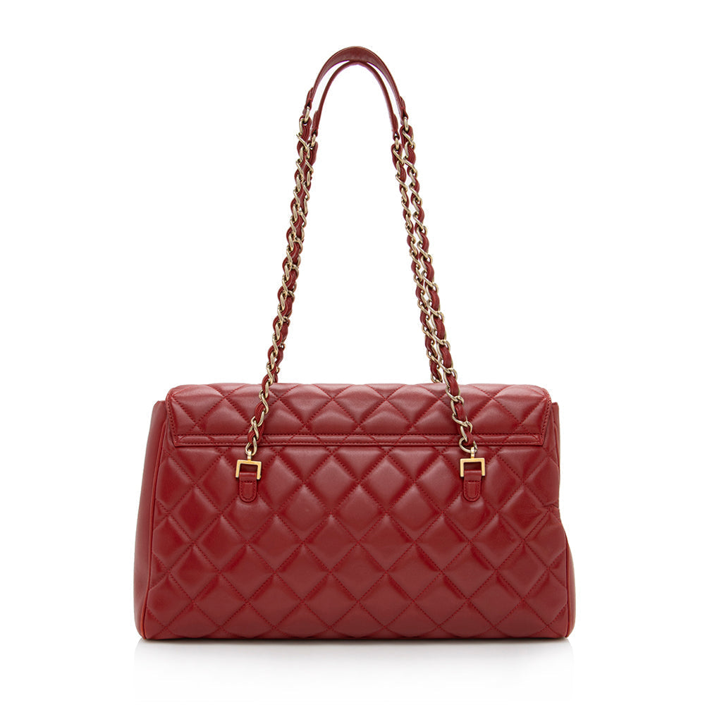 Chanel Lambskin Flap CC Shoulder Bag