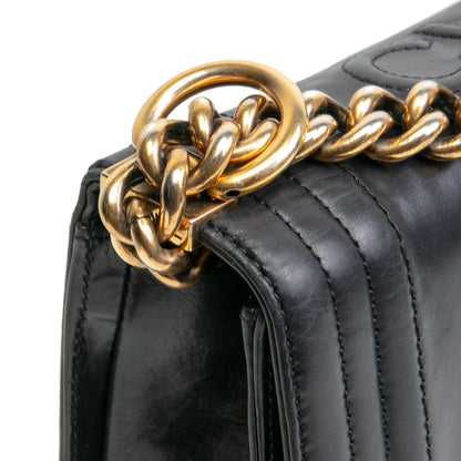 CHANEL Large Original Clasp Boy Bag- Black