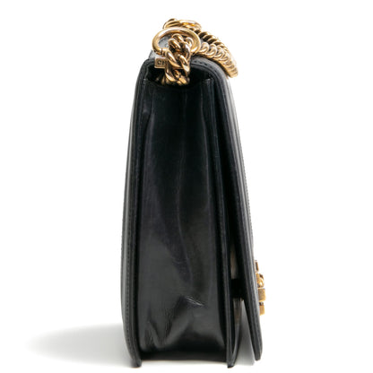 CHANEL Large Original Clasp Boy Bag- Black