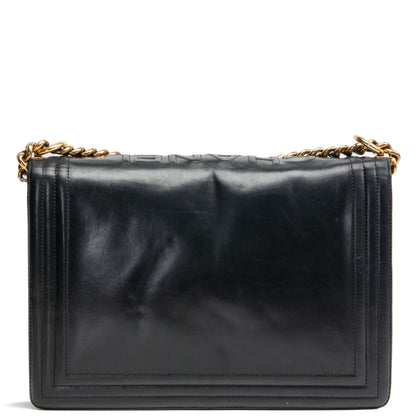 CHANEL Large Original Clasp Boy Bag- Black
