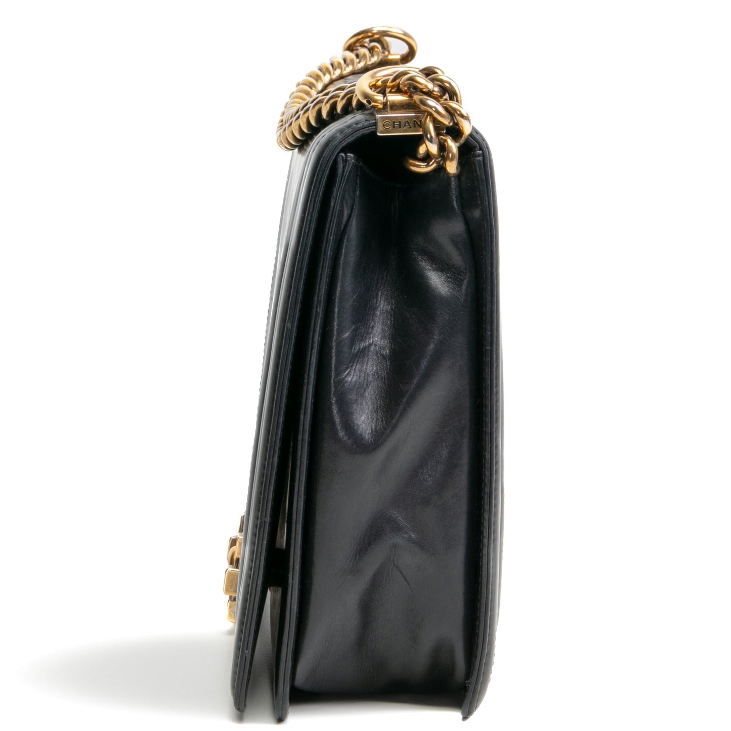 CHANEL Large Original Clasp Boy Bag- Black