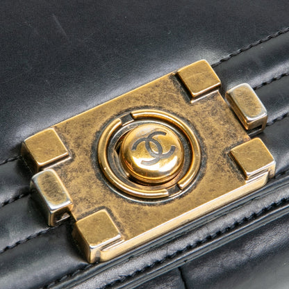 CHANEL Large Original Clasp Boy Bag- Black