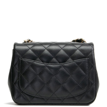 CHANEL Mini Square Flap Bag - Black