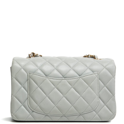 CHANEL Rectangular Mini Flap - Greyish Blue