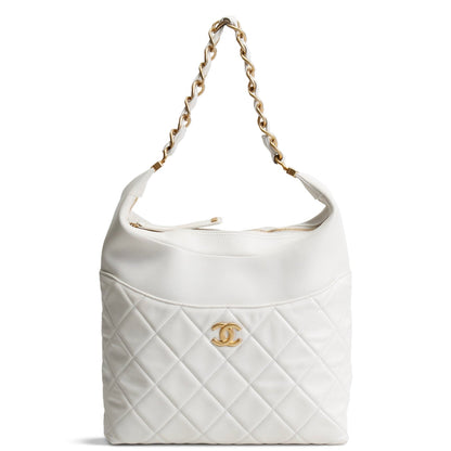 CHANEL 2022 Close To Me Hobo - White