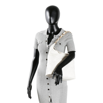 CHANEL 2022 Close To Me Hobo - White