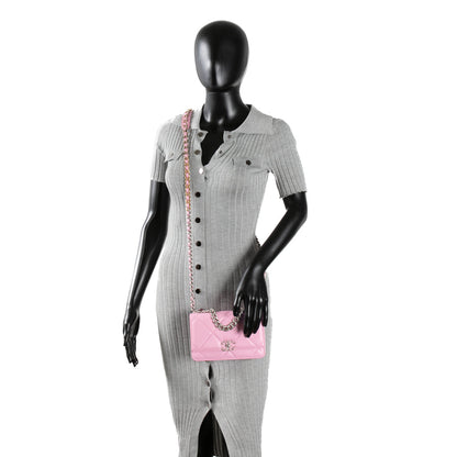 CHANEL 19 Wallet on Chain - Pink