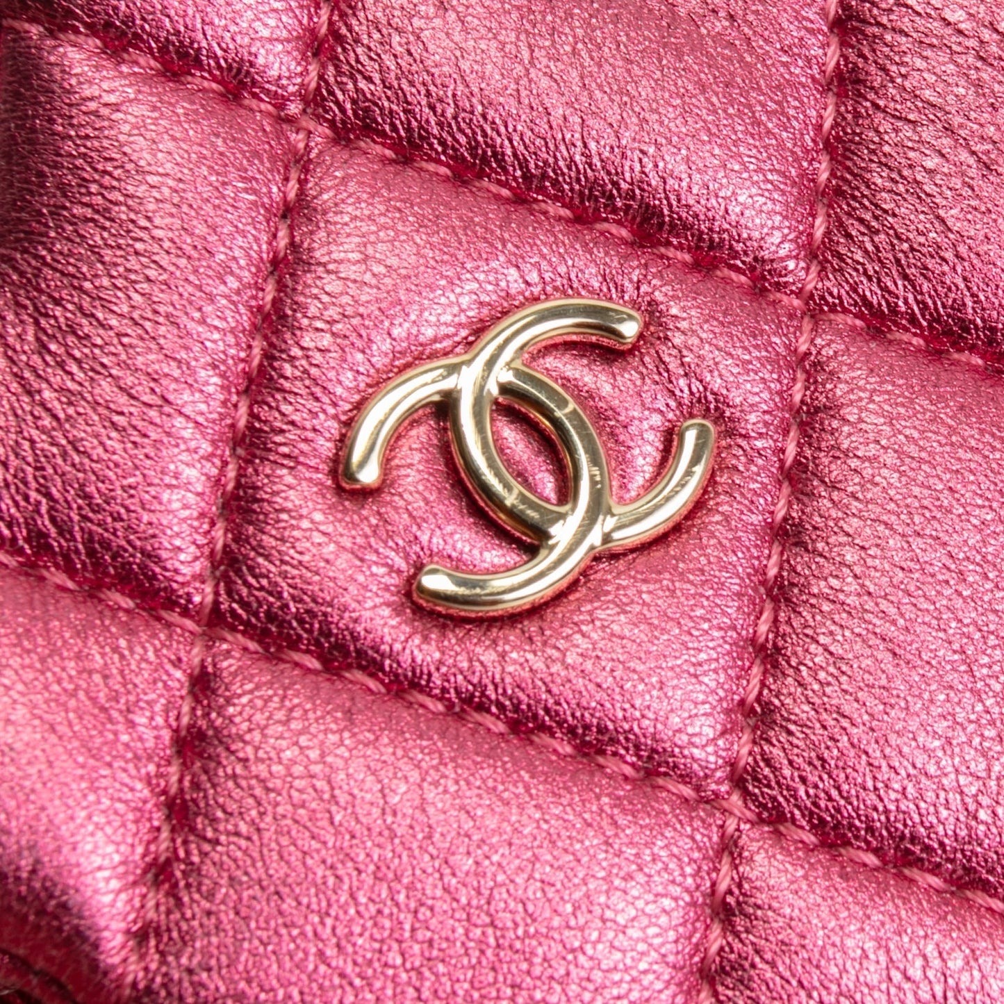 CHANEL Mini Hollywood Blvd Flap w/ Coin Purse - Metallic Pink