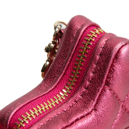 CHANEL Mini Hollywood Blvd Flap w/ Coin Purse - Metallic Pink