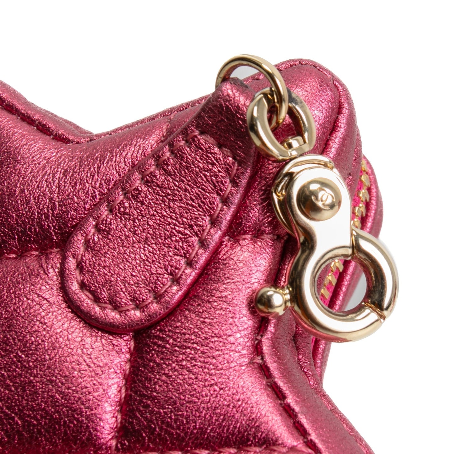 CHANEL Mini Hollywood Blvd Flap w/ Coin Purse - Metallic Pink