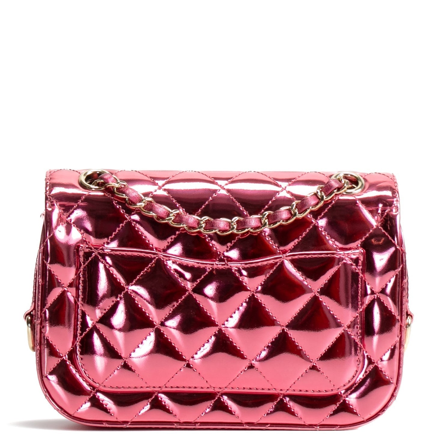CHANEL Mini Hollywood Blvd Flap w/ Coin Purse - Metallic Pink