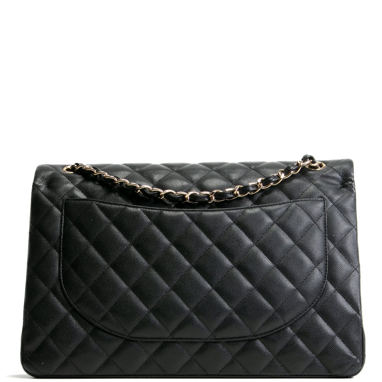 CHANEL Caviar Quilted Maxi Double Flap - Black